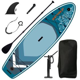 Inflatable Stand Up Paddle Board 9.9'x33"x5" With Premium SUP Accessories & Backpack, Wide Stance, Bottom Fin for Paddling, Paddle, Leash