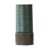 43inches Indoor-outdoor Gray Water Fountain Rockribbed tower metal bird feeder for Stylish Garden & Backyard