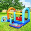 Inflatable Jumper Bounce House - Playground Backyard Playhouse Park Jumping Castle with Splash Pool &amp; Beach Volleyball Plus Heavy Duty Blower for