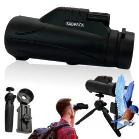 Monocular Telescope - 12X42 High Power Monocular for Bird Watching; Black