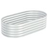 vidaXL Garden Raised Bed 63"x31.5"x17.3" Galvanized Steel Silver