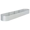 vidaXL Garden Raised Bed 157.5"x31.5"x17.3" Galvanized Steel Silver