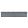 vidaXL Garden Raised Bed Galvanized Steel 94.5"x31.5"x17.7" Gray