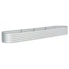 vidaXL Garden Raised Bed 157.5"x31.5"x17.3" Galvanized Steel Silver