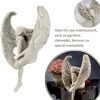 1pcs Sorrow Angel Statue Crafts, Pure White Love Angle With Wings Sculpture Ornaments, For Home Decor Bedroom Office Garden Tabletop