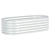vidaXL Garden Raised Bed 63"x31.5"x17.3" Galvanized Steel Silver