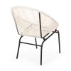 Chrissy Outdoor White Modern Faux Rattan Club Chairs (Set of 2)