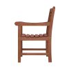 Malibu Outdoor Patio Diamond Eucalyptus Dining Armchair