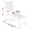 Folding Patio Chairs with Footrests 2 pcs Solid Wood Eucalyptus