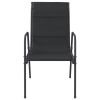 Patio Chairs 4 pcs Steel and Textilene Black