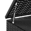 vidaXL Patio Cushion Box PE Rattan Black