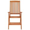 Folding Patio Chairs 8 pcs Solid Wood Eucalyptus