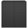 vidaXL Patio Cushion Box PE Rattan Black
