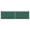 Garden Raised Bed Galvanized Steel 94.5"x15.7"x17.7" Green