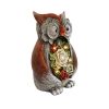 Garden Statue Owl Figurines; Solar Powered Resin Animal Sculpture with 5 Led Lights for Patio; Lawn;  Garden Decor