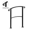 1pcs Artisasset Outdoor 1-3 Steps Adjustable Wrought Iron Handrails Black