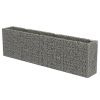 vidaXL Gabion Raised Bed Galvanized Steel 141.7"x19.7"x39.4"