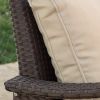 Outdoor Willow Bar Club Chairs with Cushions (Set of 2)
