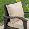 Outdoor Willow Bar Club Chairs with Cushions (Set of 2)