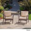 Outdoor Willow Bar Club Chairs with Cushions (Set of 2)