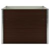 vidaXL Raised Garden Bed Brown 39.4"x39.4"x30.3" Galvanized Steel