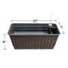 Yaddo 23 x 7 x 6 Thin Rectangular Smart Self-Watering Planter in Espresso