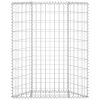 vidaXL Trapezium Gabion Raised Bed Galvanized Steel 31.5"x7.9"x39.4"