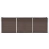Garden Raised Bed Galvanized Steel 94.5"x15.7"x30.3" Brown