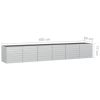vidaXL Garden Raised Bed 189"x31.5"x30.3" Galvanized Steel Silver