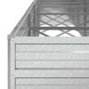 vidaXL Garden Raised Bed 189"x31.5"x30.3" Galvanized Steel Silver