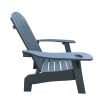 Outdoor or indoor Wood Adirondack chair with an hole to hold umbrella on the arm ; Gray