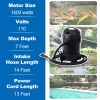 Garden Pond Vacuum Cleaner; cleansweep with 14ft intake suction hose; 4 Extension Tubes; 3 Vacuum Nozzles; a 6.5 Foot Output Hose; and a Debris Collec