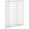 vidaXL Trapezium Gabion Raised Bed Galvanized Steel 31.5"x7.9"x39.4"