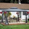 13x10 Outdoor Patio Gazebo Canopy Tent With Ventilated Double Roof And Mosquito net(Detachable Mesh Screen On All Sides); Suitable for Lawn; Garden; B