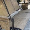 3 Persons Luxury Outdoor Porch Swing Chair With Side Bags, Adjustable Canopy
