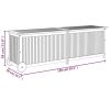 Patio Storage Box with Wheels 59.1"x19.7"x22.8" Solid Wood Acacia