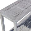 Eucalyptus Console Table; Silver Gray