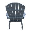 Outdoor or indoor Wood Adirondack chair with an hole to hold umbrella on the arm ; Gray
