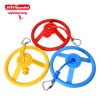 Gardtech Ninja Wheel Obstacle; Swing Spinning Wheels - Gymnastic Wheel;  Swing Wheel for Backyard Warrior Obstacle Course Jungle Gym Slackline Kits(Ye