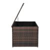 71*71*60.5cm Square Brown Gradient Iron Frame Can Be Stored Rattan Locker