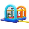 Inflatable Jumper Bounce House - Playground Backyard Playhouse Park Jumping Castle with Splash Pool &amp; Beach Volleyball Plus Heavy Duty Blower for