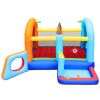 Inflatable Jumper Bounce House - Playground Backyard Playhouse Park Jumping Castle with Splash Pool &amp; Beach Volleyball Plus Heavy Duty Blower for
