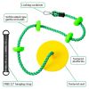 Tree Swing Toys for Kids;  Climbing Rope Platforms Seat Swing Disc with Connect Strap & Carabiners;  Outdoor Swing Set for Backyard and Playground Acc