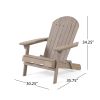 Milan Outdoor Acacia Folding Gray Adirondack Chair