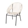 Chrissy Outdoor White Modern Faux Rattan Club Chairs (Set of 2)