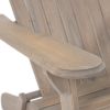 Milan Outdoor Acacia Folding Gray Adirondack Chair