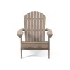 Milan Outdoor Acacia Folding Gray Adirondack Chair