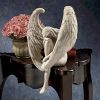 1pcs Sorrow Angel Statue Crafts, Pure White Love Angle With Wings Sculpture Ornaments, For Home Decor Bedroom Office Garden Tabletop