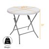 32inch Round Folding Table Outdoor Folding Utility Table White