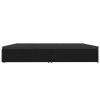 vidaXL Convertible Sun Bed with Cushions Poly Rattan Black